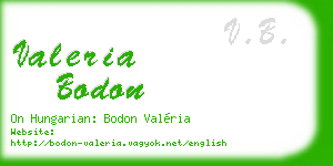 valeria bodon business card